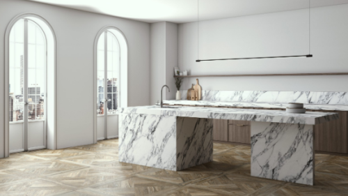 Full body color 20mm thick calacatta sintered stone slabs,optimustone stone benchtop